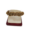 Vintage Ciner Signed Heavy Brushed Gold Rhinestone Chain Bracelet (A3661)