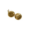 Vintage 80s DKNY Goldtone Clip-On Earrings (A7866)