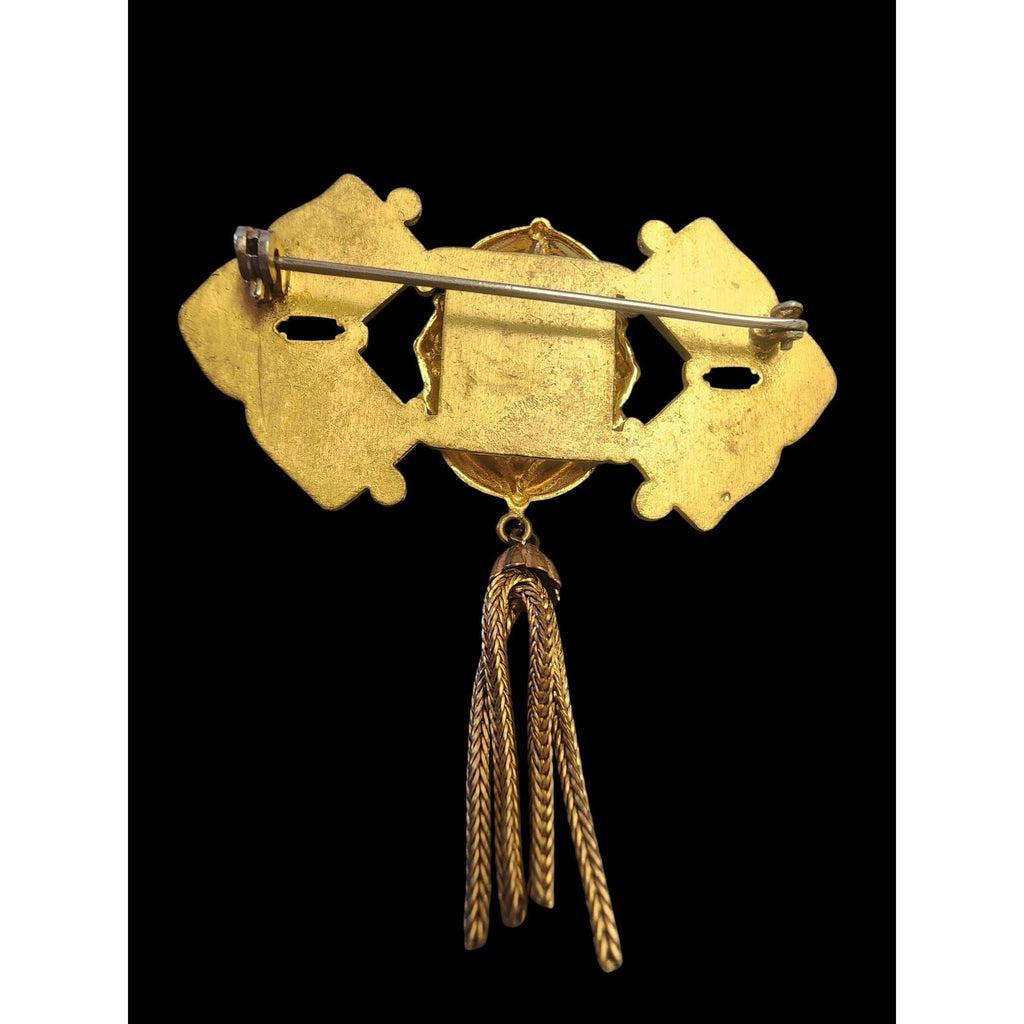 Pretty Victorian Revival Brooch with a Tassel (A5693)