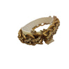 Vintage Ciner Signed Heavy Brushed Gold Rhinestone Chain Bracelet (A3661)