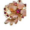 Vintage Beautiful Givre Glass Rhinestone & Molded Glass Brooch (A2322)