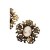 Vintage Cameo & Brass Earrings (A5071)