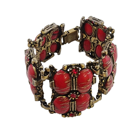 Fabulous Vintage Unsigned Blingy Mask Face Brooch (A4720)