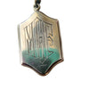 Antique Art Deco Enamel & Sterling Locket Necklace (A4155)