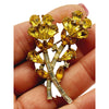 Vintage Signed Trifari Alfred Philippe Rhinestone Flower Brooch Pat 162,077 1950