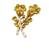 Vintage Signed Trifari Alfred Philippe Rhinestone Flower Brooch Pat 162,077 1950