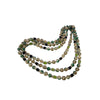 Vintage Sugared And Crystal Japan Triple Strand Necklace (A5010)