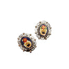 Vintage Mosaic Clip Earrings (A3853)