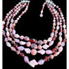 Vintage Japan Fancy 4 Strand Glass Necklace (A4236)