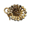 Vintage High Domed Faux Pearls Rhinestone Possibly Austria Brooch (A1708)