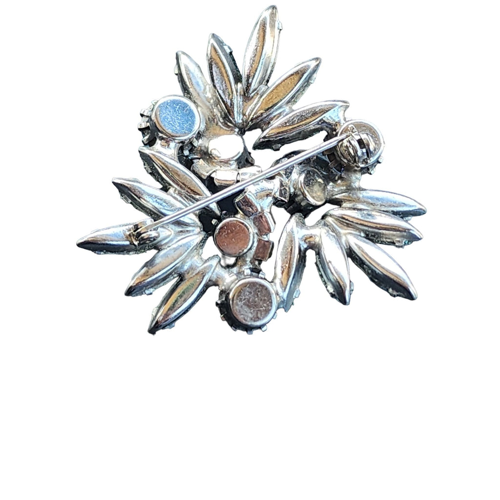 Vintage Rhinestone Layered Brooch (A4085)