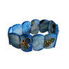 Vintage Shell Stretch Bracelet with Enameled Butterfly (A2022)