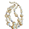 Fabulous Dimpled Creamy Ivory Faux Pearl Double Strand Necklace (A1943)