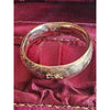 Antique Initialed Beautifully Detailed Gold Filled Bangle Bracelet (A4103)