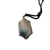 Antique Art Deco Enamel & Sterling Locket Necklace (A4155)