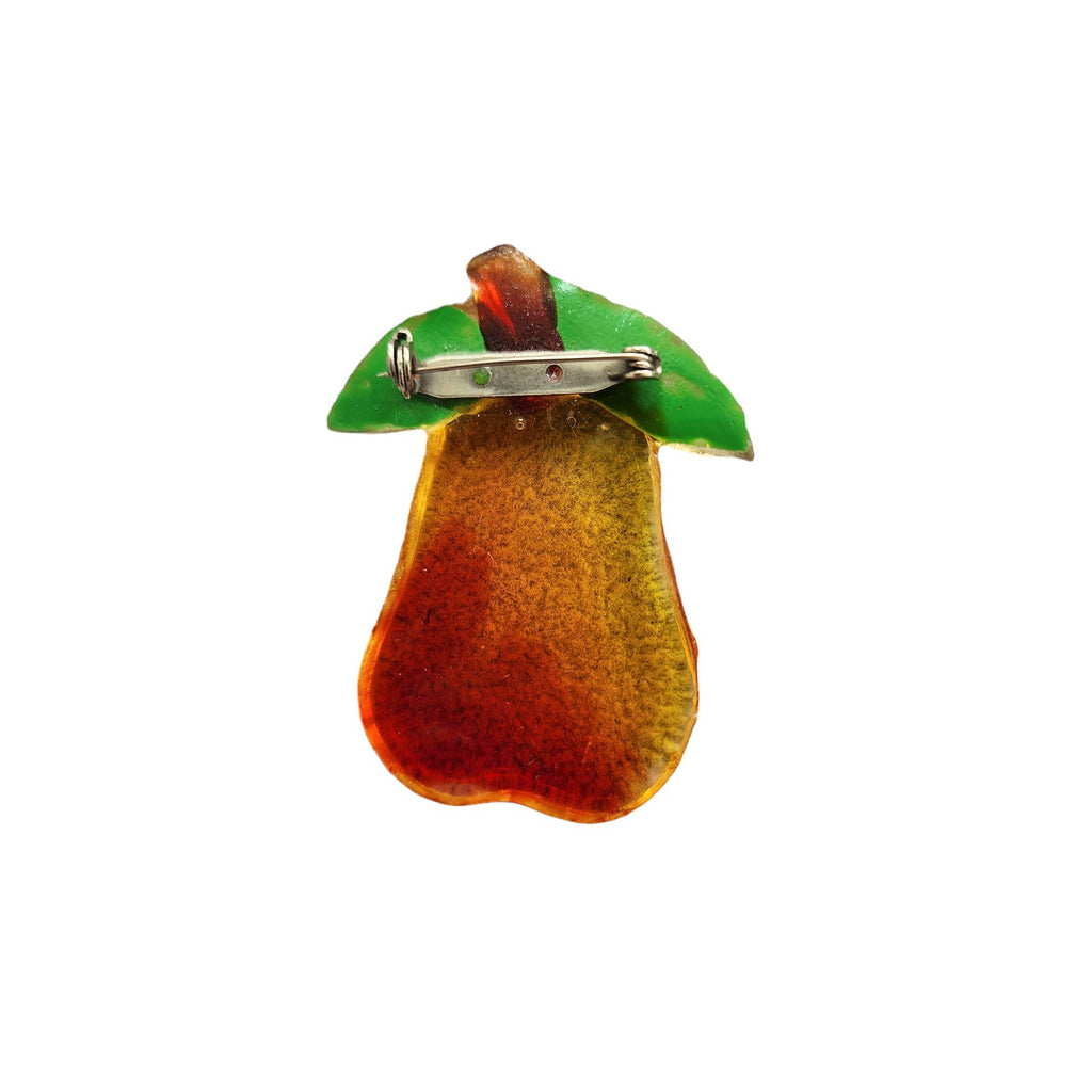 Super Cute Vintage Lucite Pear Brooch (A4504)