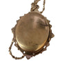 Vintage Faceted Glass Locket Pendant Necklace (A4071)