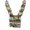 Vintage Faience Egyptian Revival Necklace (A4553)