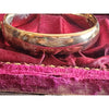 Antique Initialed Beautifully Detailed Gold Filled Bangle Bracelet (A4103)