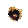 Vintage NOS Enamel Heart Adjustable Ring (A3711)