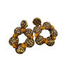 Vintage Crazy 80s Leopard Resin Hoop Earrings (A5216)