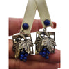 Stunning Vintage Czech Glass and Leaves Earrings (A3925)