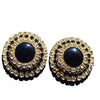 Vintage 80's Unsigned Rhinestone Clip Earrings (A4093)