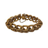 Vintage Ciner Signed Heavy Brushed Gold Rhinestone Chain Bracelet (A3661)