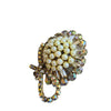 Vintage High Domed Faux Pearls Rhinestone Possibly Austria Brooch (A1708)