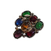 Vintage Glass Czech Style Dress Clip (A3633)