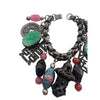 Vintage Heavy Unsigned Napier Asian Charm Bracelet (A3472)