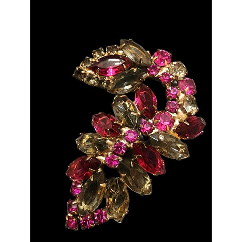 Vintage Multicolor Crystal Loopover Necklace (A5182)