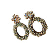 Vintage Pretty Haskellesque Style Hand Wired Rhinestone Earrings (A1835)