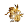 Beautiful Vintage Signed Napier Pearl Bee Fly Brooch (A4571)