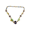 Antique Czech Highly Faceted Crystal & Glass Flower Necklace (A3947)