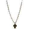 Vintage Glass Cross Necklace (A3606)