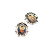 Vintage Mosaic Clip Earrings (A3853)