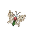 Vintage Beautiful Rhinestone Butterfly Brooch (A4364)