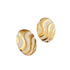 Vintage Signed Givenchy Zebra Clip Earrings (A4460)