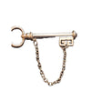 Vintage Signed Givenchy Key And Chain Brooch (A6506)