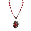 Vintage Czech Glass Fabulous Pendant Necklace (A3794)