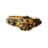 Vintage Czech Style Glass Filigree Bangle Bracelet (A4153)