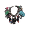 Vintage Heavy Unsigned Napier Asian Charm Bracelet (A3472)