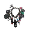 Vintage Heavy Unsigned Napier Asian Charm Bracelet (A3472)