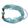 Vintage Opalescent Glass Multi Strand Layered Necklace (A4109)