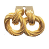 Vintage Designer Quality Twisted Hoop Clip Earrings (A4091)