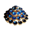 Vintage Signed Vogue JLRY Layered Rhinestone Brooch (A4218)