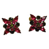 Vintage Rhinestone Screw Back Earrings (A1047)