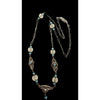 Stunning Art Deco 2 Tone Camphor Glass Necklace (A6257)