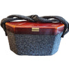 Spectacular 1950s Cellulose Acetate Gunmetal Seed Bead Octagon Purse Bag A2031